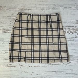 Nasty Gal Collection Plaid A-Line Mini Skirt Size 6